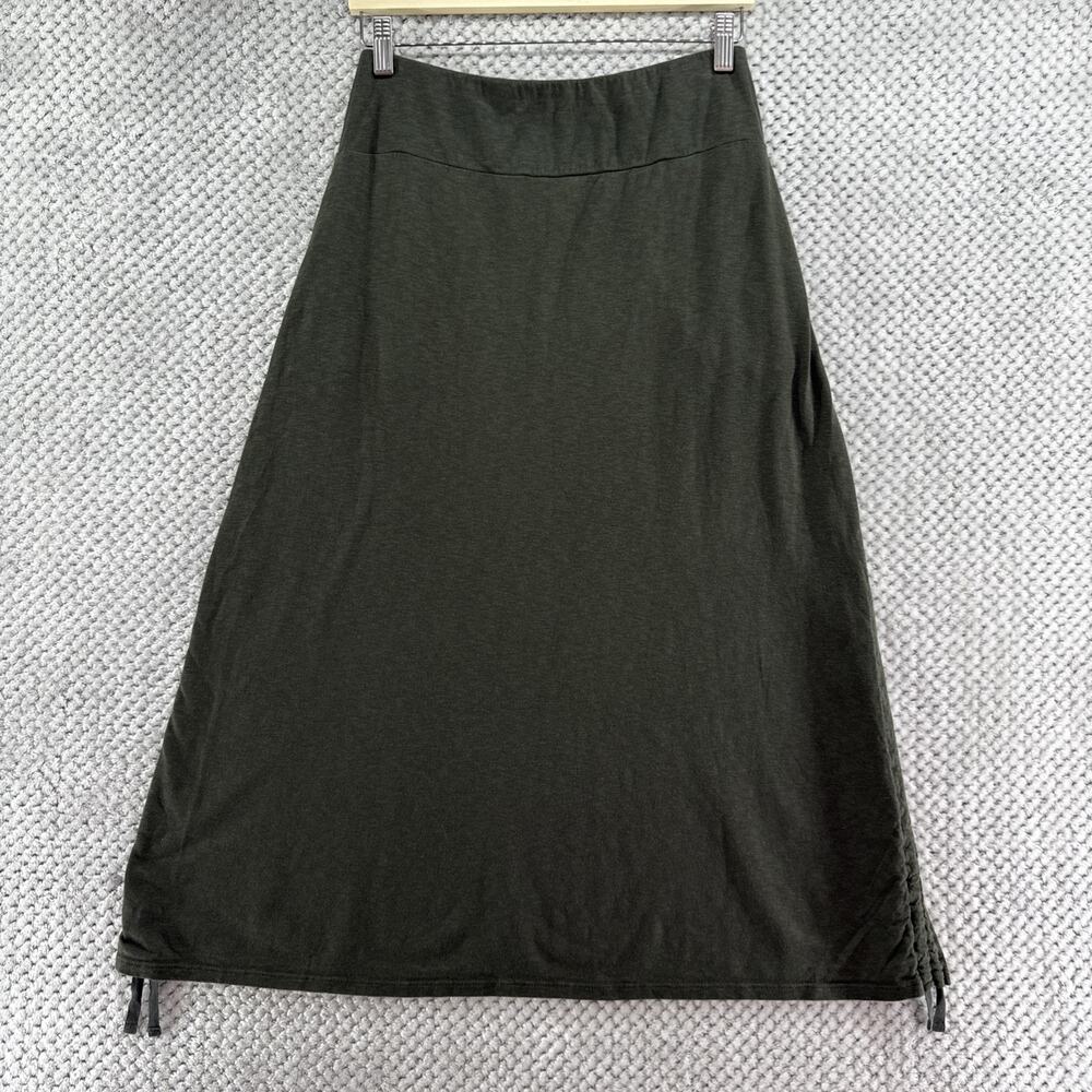 Purejill by J Jill Midi Skirt Women XS Petite Green PJ Easy Knit Side -Tie Skirt - Picture 4 of 9
